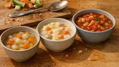 炊飯器で野菜を炊くだけ：離乳食中期の「やわらか野菜ベース」から和風・シチュー・ミネストローネを作り置き