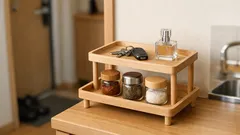 100均アイテム3つで完成、30秒DIYの見せる収納ラック