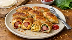 餃子の皮でくるくる巻くだけ：パリッとジューシーな「ウインナー餃子」3種